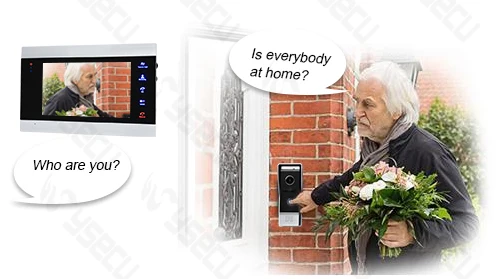 Homefong 7 дюймов мониторы видео домофоны домофон дверные звонки камера системы 1200TVL мониторинг в формате HD двери просмотра 2V2 запись