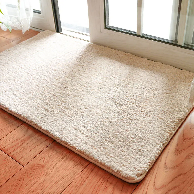 

Super Soft Doormat European Simple Pure Color Thickened Absorption Water Floor Mat Non-slip Sitting Room Toilet Kitchen Carpet