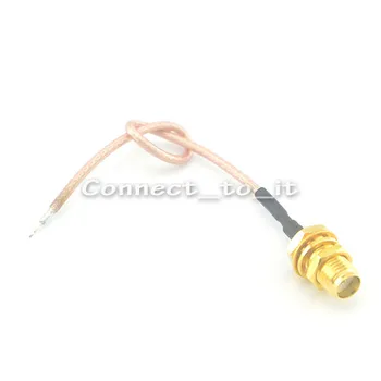 

100 Pieces SMA Female Jack Adapter Connector DIY Wifi Router Cable 100mm Extension pigtail cable RG178