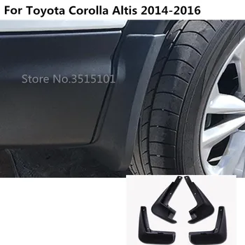 

Top Car styling plastic fender soft mudguard auto detector flap splash mud guard 4pcs For toyota Corolla Altis 2014 2015 2016