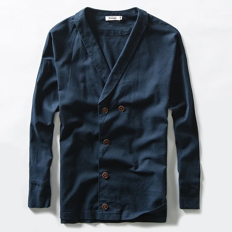 Classic 2018 Spring Autumn Men Slim Fit Linen Jackets Casual Soft Linen