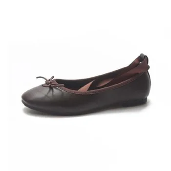 

Shoes women 2019 spring new fashion strap flat shoes retro wild simple solid color soft sole shoes women