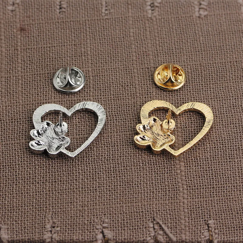 Elegant Dog Paw Brooch