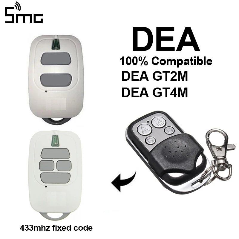 

DEA GT2M GT4M 433,93mhz garage remote control DEA fixed code garage command DEA gate remote transmitter