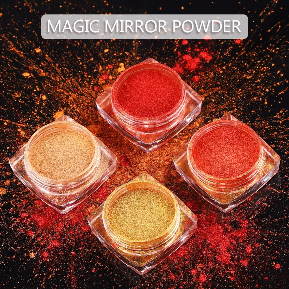 

1pc Magic Mirror Nail Powder DIY Shining Chrome Pigment Gold Silver Nail Art Glitter Manicure Decoration Nail Accessories Tools