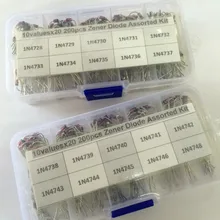 20Values x20 400pcs Zener Diode Assortment Electronic kit 1N4728~1N4748 With 2 storage Box