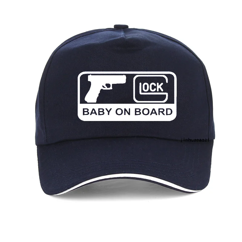 GLOCK BABY ON BOARD Кепка с надписью мужская бейсбольная Кепка Glock s высокого качества с принтом унисекс Плавная шляпа хип хоп кости - Цвет: Тёмно-синий