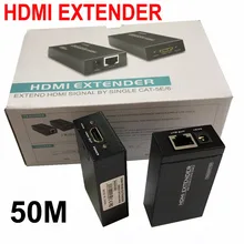 HDMI Extender один сетевой кабель Cat5/6E кабель 50 м Поддержка видео Вход 720 P 480 P 1080 P cctv передатчик для IP-сети Камера