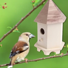 Garden Decoration Hexagon Nest House Supplies Bird Feeder Outdoor Feeding Wooden