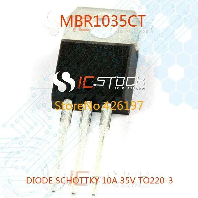 Бесплатная Доставка MBR1035CT ДИОД ШОТТКИ 10A 35 В TO220-3 1035 MBR1035 3 ШТ. |