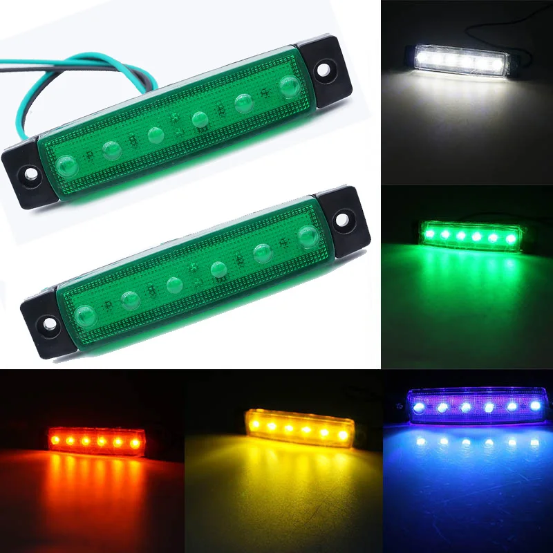 30 шт. светодиодный 6 SMD Грузовой автомобиль Прицеп Боковые указатели поворота
