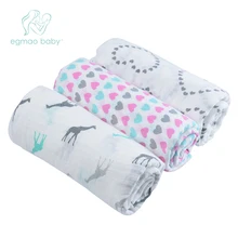 EGMAO/детское матовое муслиновое одеяло в пакетиках; Пеленальное Одеяло для новорожденных; полотенца для пеленания из хлопка; 3 шт. в упаковке; 120*120 см