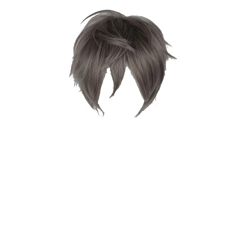 

Mcoser 30CM Short Dark Grey Color Synthetic Cosplay Wigs 100% High Temperature Fiber WIG-622G