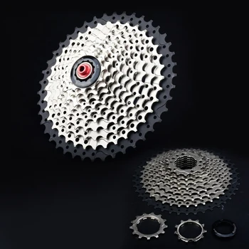 

MUQZI MTB Bike 10S Freewheel 10 Speed Flywheel 11-40T 42T Cassette Card Flywheel Silver Mountain Bike Racing Version Freewheel