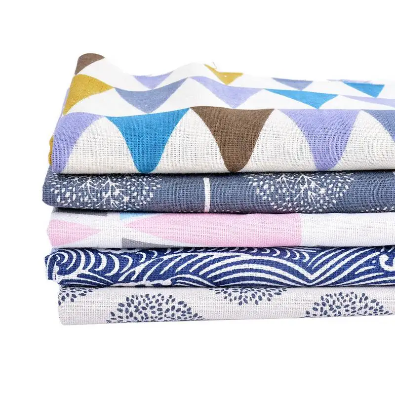

100x50cm Cotton Linen Fabric For Dresses Sewing Quilting Fat Quarter Patchwork Fabrics Kids DIY Material Cloth For Dolls