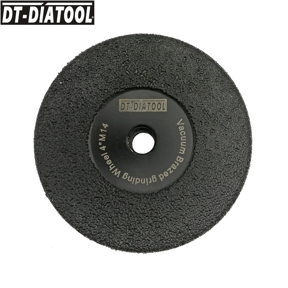DT-DIATOOL 1piece Vacuum Brazed Diamond Flat Grinding Disc M14 Thread #30 Dia 4Inches/105mm 4.5"/115mm 5"/125mm Shaping Wheel