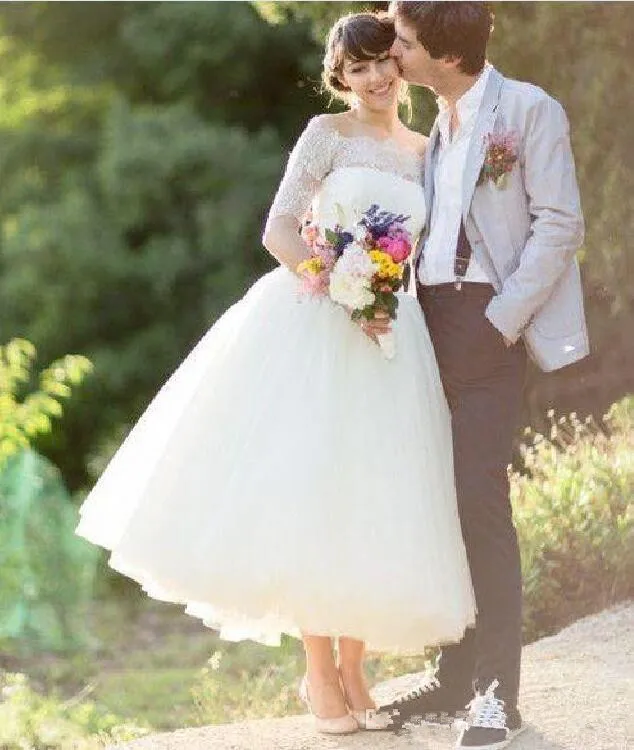 vintage-50s-short-tea-length-wedding-dresses-2018-with-short-sleeves-lace-tulle-a-line-off-the-shoulder-outdoor-bridal-gowns-custom-made_