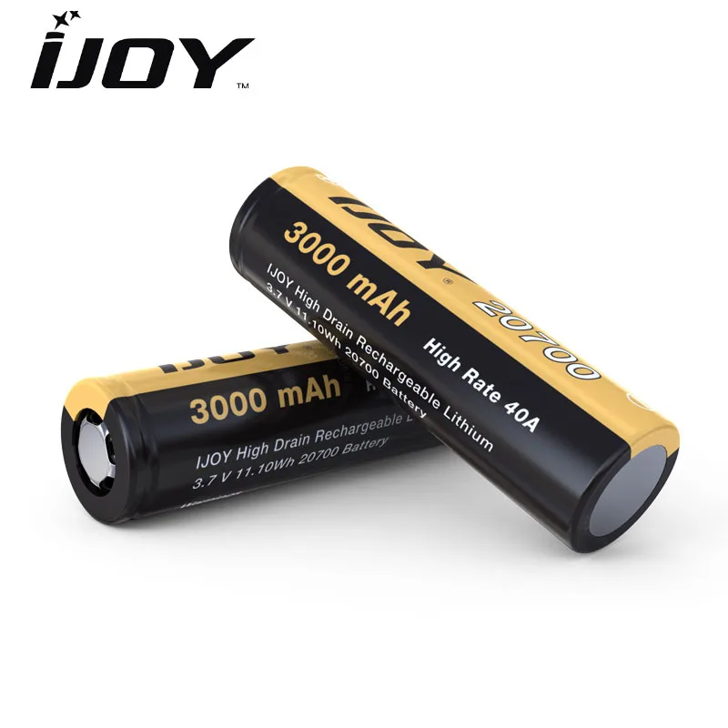 2 шт./лот Ijoy 20700 аккумулятор 3000 мАч 40A Li-Ni Высокая дренажная электронная сигарета аккумуляторная батарея для электронной сигареты IJOY капитан PD270 коробка мод