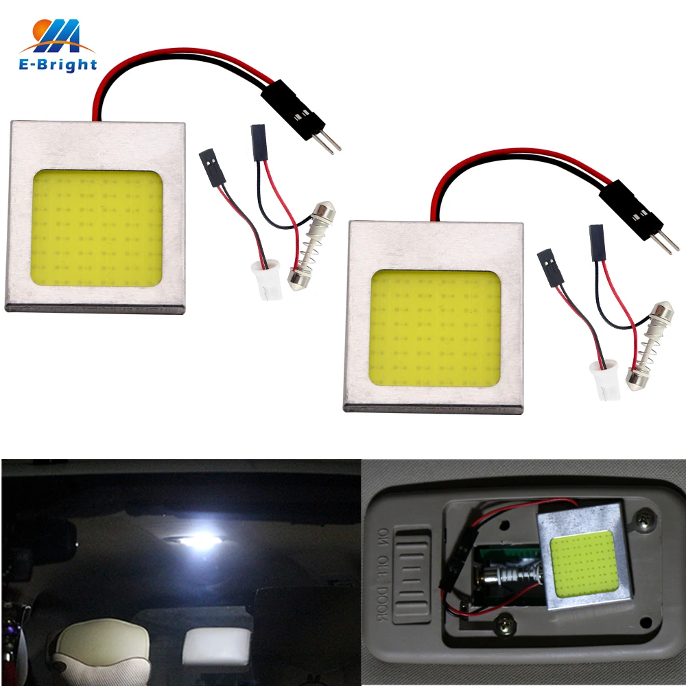 YM E-Bright 2 шт. светодиодный 48 SMD COB Чип Светодиодный 12 В DC алюминиевый корпус