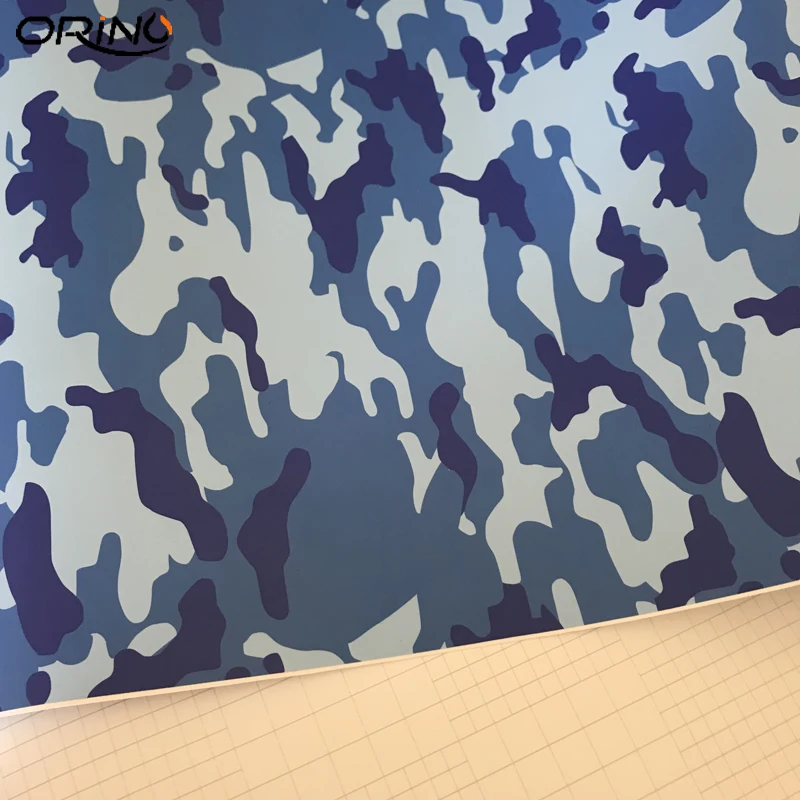 Blue Black Camouflage Vinyl Wrap Sticker-10