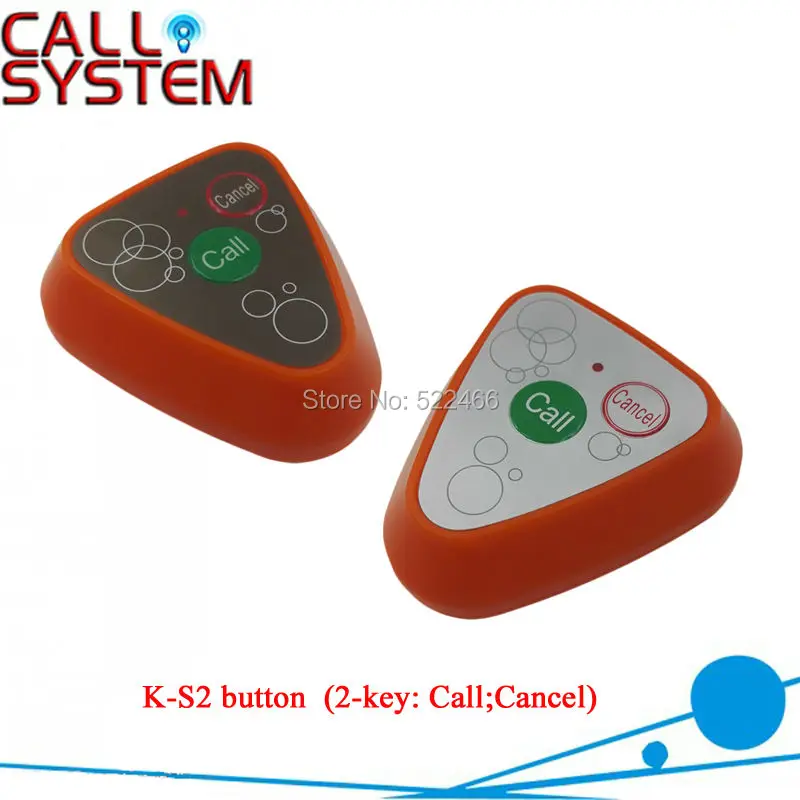 

Wireless Call Button Transmitter Pager Bell Pager K-S2 Waiter Calling for Restaurant Market Mall Paging Waiting System