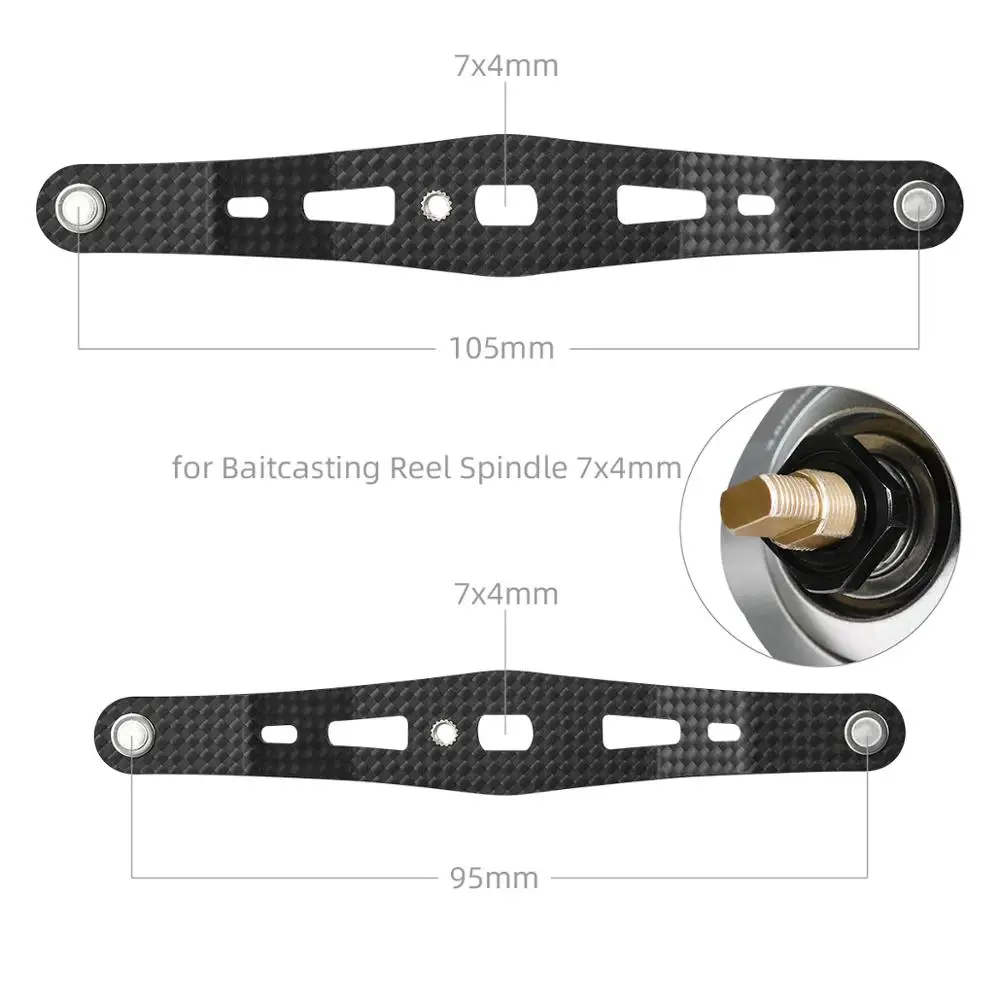 Gomexus мощная углеродная ручка 105 мм для Shimano Ocea Calcutta Conquest 300 400 Abu Garcia Kastking катушка для литья под давлением (art.: 7ac97cbbc) - 7ac97cbbc