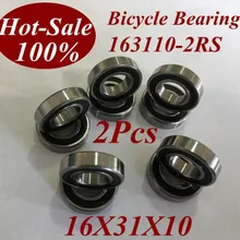 2 шт. 16X31X10 мм 163110RS 163110 2RS шариковые велосипедные колесики для вала, нижние кронштейны, ось для ремонта ступицы велосипеда, подшипник 163110-2RS