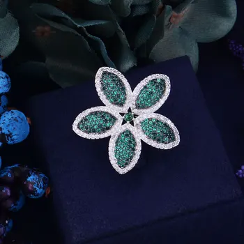 

GODKI Newest Arrival Flower Boom Design Luxury Cubic Zircon Women Wedding Engagement Party Ring Jewelry