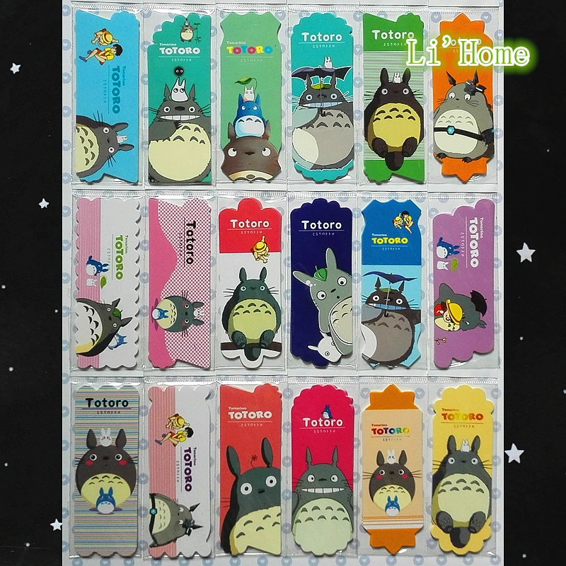 

Free shipping 18 pcs/set cute Interesting animal totoro paper bookmark bookmarks for book gifts Office & School Supplies