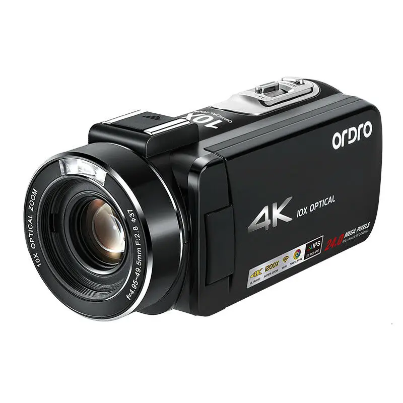 Andoer 1080P HD видеокамера WiFi 24 МП 4K + 10 кратный оптический зум пульт 32 Гб TF карта