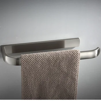 

Hotel 29cm Single Brushed Nickel Bath Towels Bar Rack Rail Holder Brass