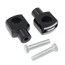 2 шт Универсальный 1 ''25 мм алюминиевый черный руль мотоцикла стоячий зажим для пользовательских поплавок