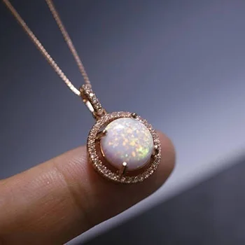 

FDLK Natural Stone Pendant Rose Crystal Pink Quartz Agata Lapis Lazuli Opal Moonstone DIY Round Bead Dragon Stone Pendants