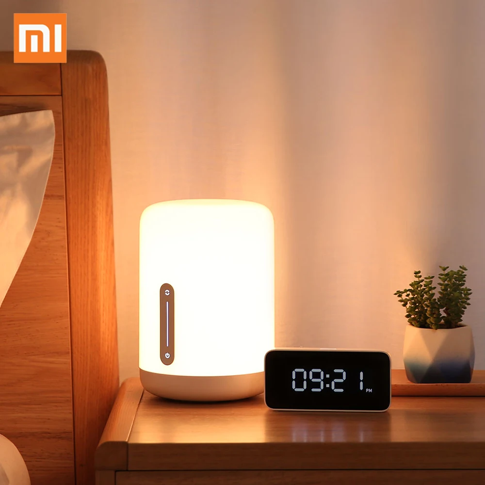 

New Arrival Original Xiaomi Mijia Bedside Lamp 2 Bluetooth WiFi Connection Touch Panel APP Control Works with Apple HomeKit Siri