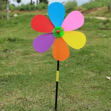 Детская Цветная декоративная квадратная наружная маленькая 6 6 листьев креативный пейзаж цветная мельница игрушка