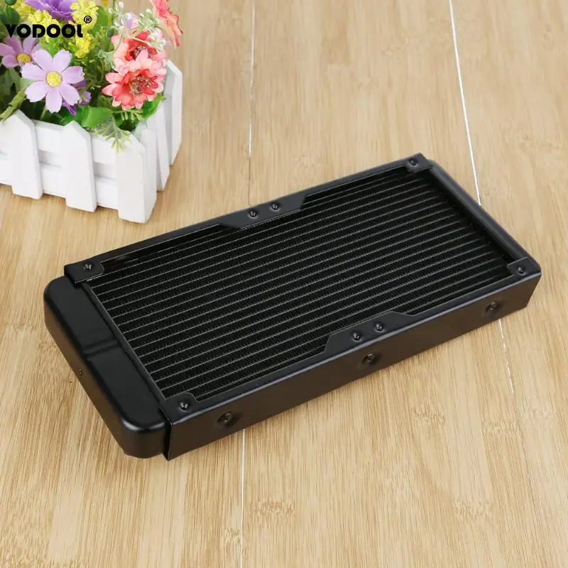 240 مللي متر 18 أنابيب الألومنيوم الكمبيوتر رادياتير لتبريد للمياه الحرارة بالوعة جزء تبادل وحدة المعالجة المركزية الحرارة بالوعة ل كمبيوتر م...