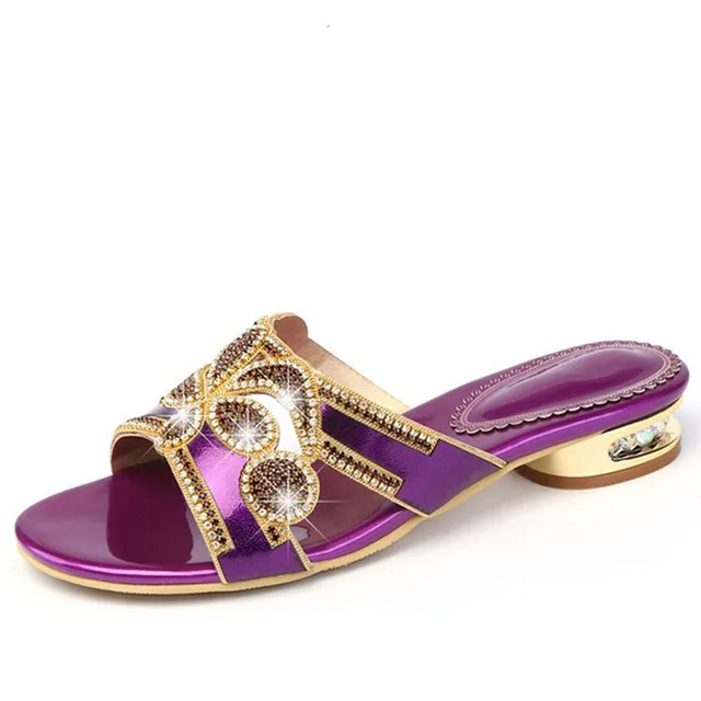 purple and gold heels