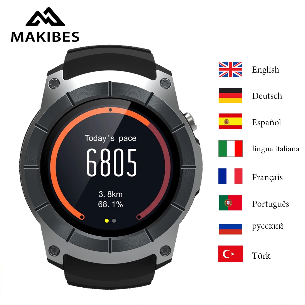 In Stock Makibes G05 Men's GPS Watches Color Screen Smart Watches 500mAh multi-sports Answer calls Support SIM TF card Bluetooth