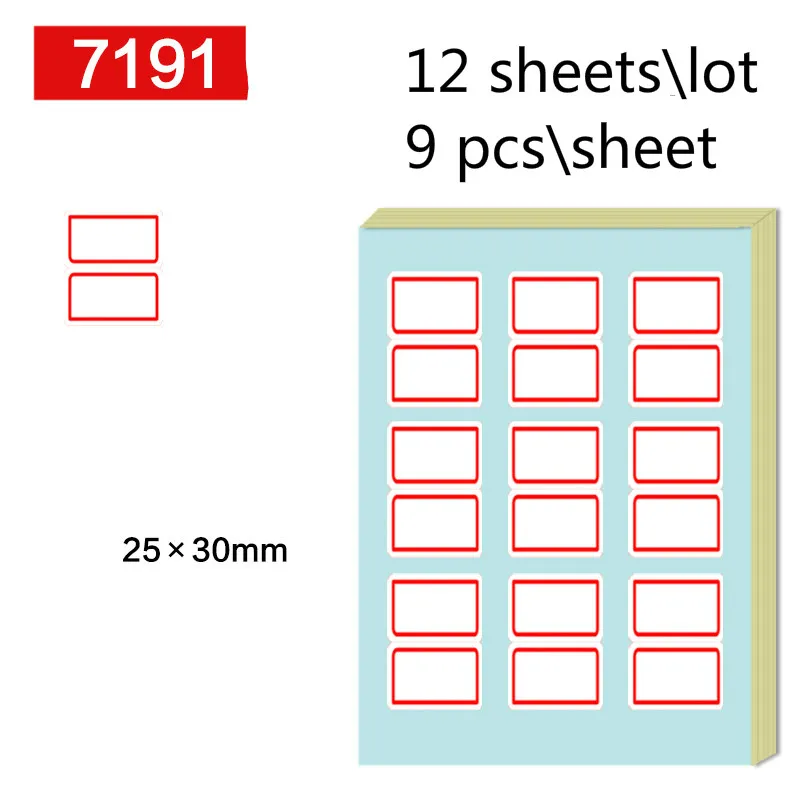 Deli этикетка наклейка рукописная самоклеящаяся имя стикер s Водонепроницаемый Цена Этикетка Бумага 5 упаковка 7180/7182/7184/7186/7187/7189/ - Цвет: 7191