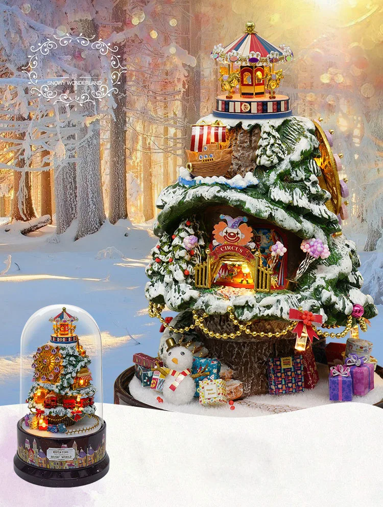 Миниатюрный Кукольный домик Snow Wonderland деревянный кукольный наборы мебели