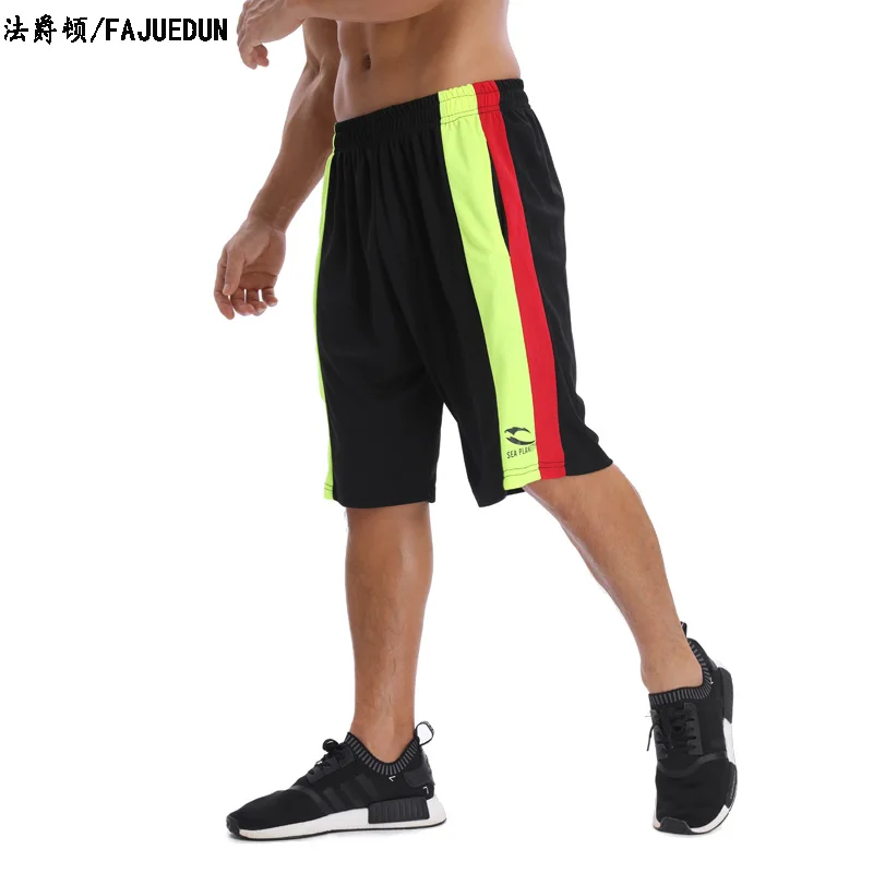 2018 Для мужчин сжатия шорты для спортзала Высокая талия шнурок свободные летние пляжные CasualRunning дышащий эластичный мужские шорты