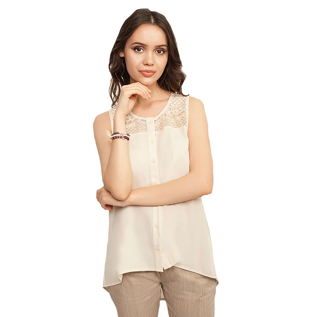 Топ Gloria Jeans женский с ажурной вставкой GSR002032