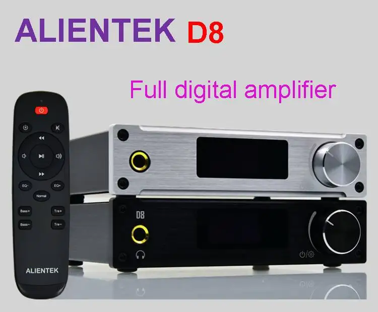 bluetooth speaker amplifier 2019 New Alientek D8 Full Digital Audio Headphone Amplifier Input USB XMOS/Coaxial/Optical/AUX 80W*2 24Bit/192KHz DC28V/4.3A marine amplifier