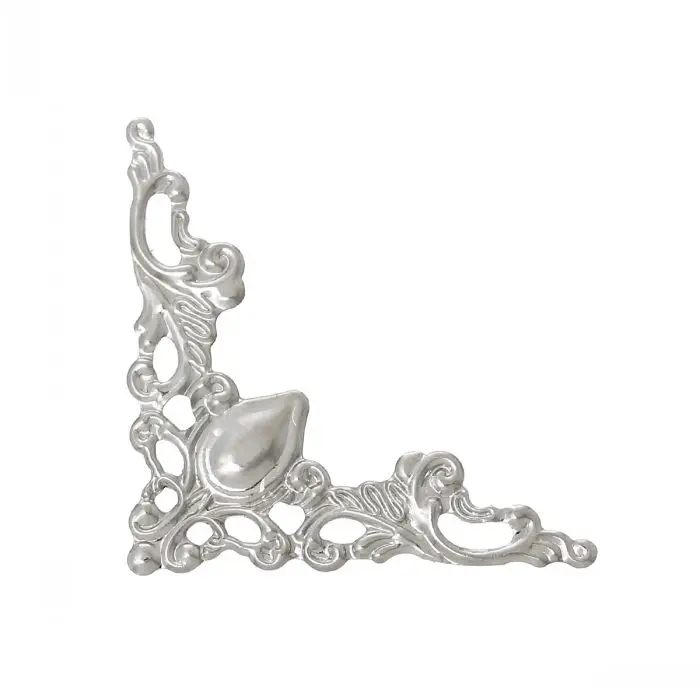 

DoreenBeads Embellishments Findings Filigree Wraps Connectors Triangle Silver Tone 4.1cm x 4.1cm(1 5/8" x1 5/8"),50 PCs