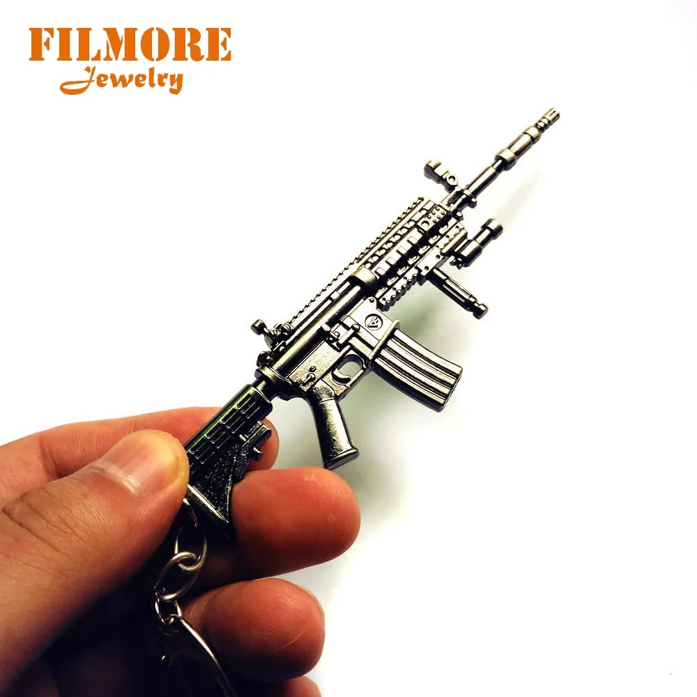 

2018 BATTLEGROUNDS Key Chain M4A1 Carbine Key Rings as Gift Chaveiro for Car Keychain Jewelry Game CS GO Gun Key Holder Souvenir