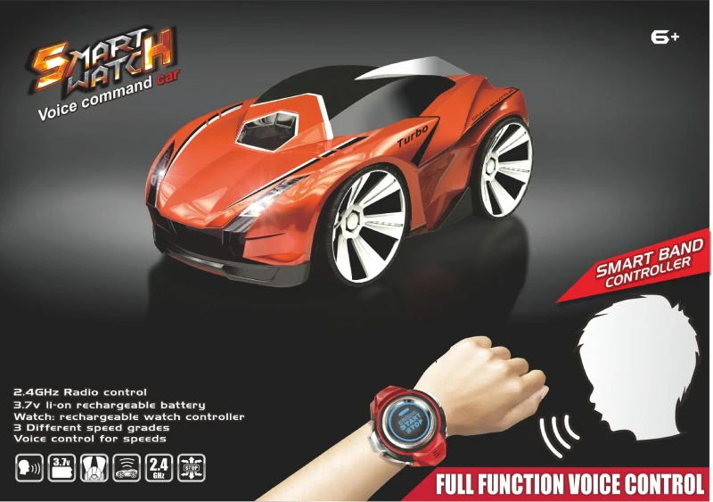 voice command car R-102 with smart watch 2.4G 4CH RC Car remote control outside educational toy best gifts for kids vs AAA25896