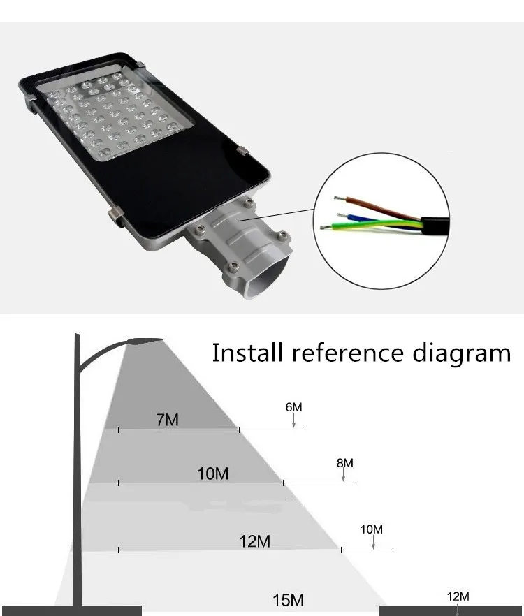 Высокая Мощность без каблука Панель уличный фонарь светодиодный уличном фонарном готовый комплект 12 Вт 24 Вт 30 Вт 40 Вт 50 вт 80 Вт 100 Вт Дорога лампы