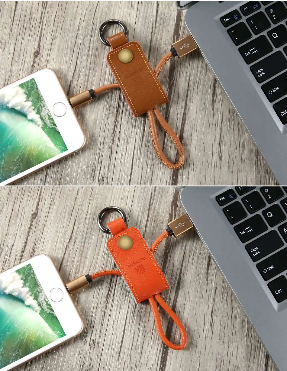 FLOVEME кожаный брелок USB кабель для samsung huawei Быстрая зарядка Брелок Micro USB кабели для Xiaomi LG телефон Дата шнур