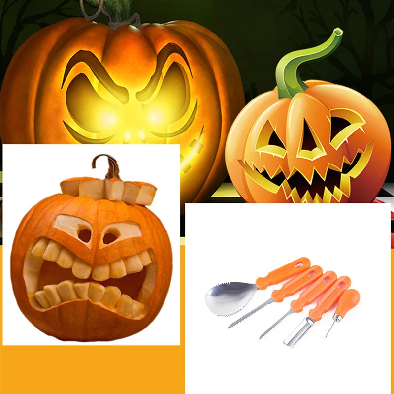 514 PCS 1Set Carving Tools Kit Vegetable Fruit Food Chisel Kitchen Cutting Peeler Slicer Safe Pumpkin knives Tool Suit  (6)