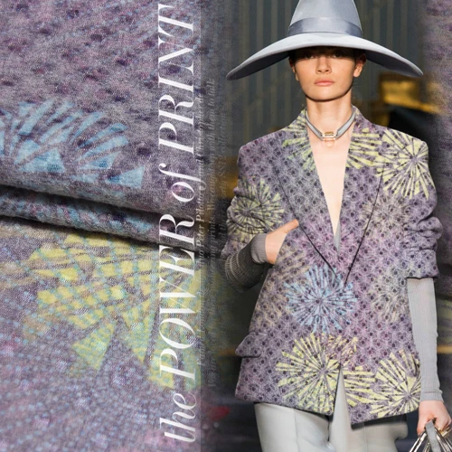 

Knitted mohair wool fabrics three-dimensional jacquard autumn and winter fashion wool fabric wholesale high quality wool cloth